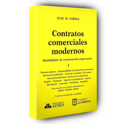 Contratos comerciales modernos: modalidades de contratación empresaria