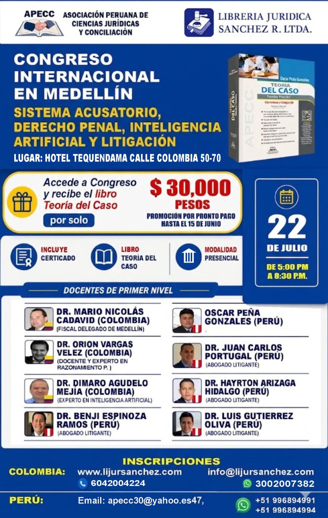 Congreso internacional sistema acusatorio, derecho penal AI y litigacion en Medellin